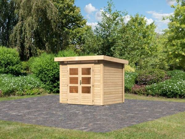 Karibu Gartenhaus Kandern 2 natur 28 mm