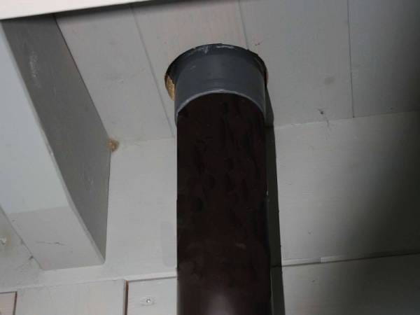 Kunststoff Fallrohrset F3 mit Einlaufstutzen dunkelgrau DN75, Dachhöhe bis 250 cm