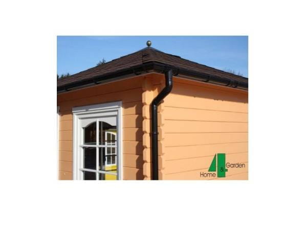 Dachrinnen Set 482Bx für RG 80, braun 6 x 300 cm, 6-Eck-Dach