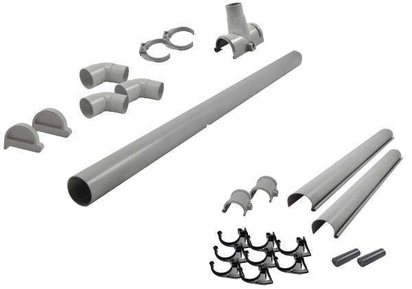 Karibu graue PVC-Dachrinne für Flachdach bis 525 cm Karibu graue PVC-Dachrinne für Flachdach bis 525 cm