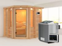 Cortona - Karibu Sauna Premium SPARSET inkl. 9 kW Bio-Ofen