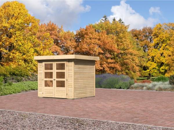 Karibu Aktion-Gartenhaus Jever 2 natur 19 mm Karibu Aktion-Gartenhaus Jever 2 natur 19 mm