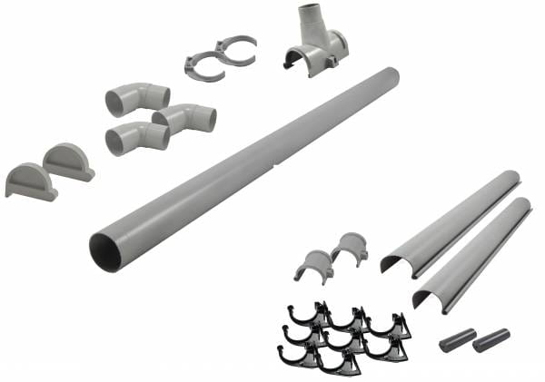 Karibu graue PVC-Dachrinne für Flachdach bis 490 cm Karibu graue PVC-Dachrinne für Flachdach bis 490 cm