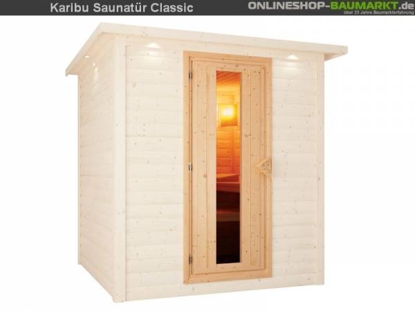Karibu Saunatür Energiesparend gedämmt für 38 / 40 mm Wandstärke Karibu Saunatür Energiesparend gedämmt für 38 / 40 mm Wandstärke