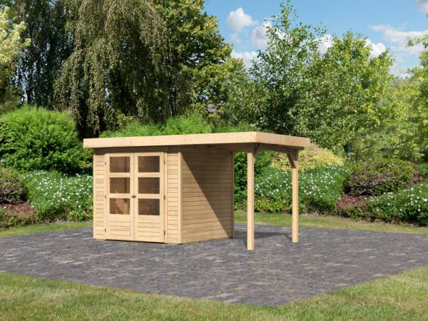 Karibu Woodfeeling Gartenhaus Askola 2 mit Anbaudach 1,50 Meter Karibu Woodfeeling Gartenhaus Askola 2 mit Anbaudach 1,50 Meter