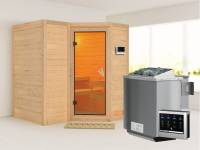 Sahib 1 - Karibu Sauna inkl. 9-kW-Bioofen - ohne Dachkranz -