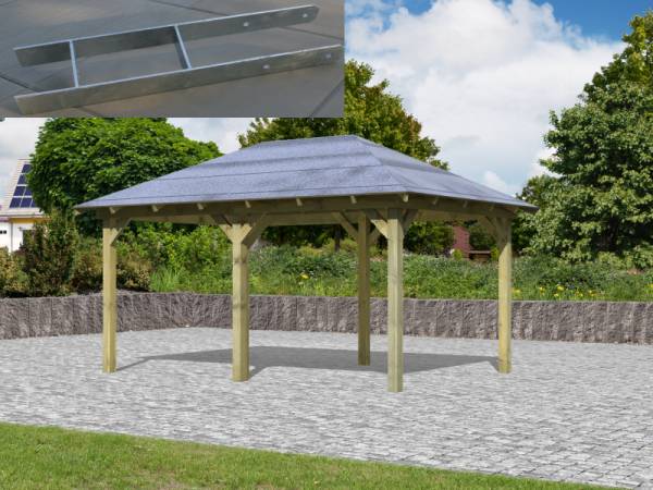 Karibu Aktions 4-Eck Pavillon Arcazia 1 inkl. H-Pfostenanker Karibu Aktions 4-Eck Pavillon Arcazia 1 inkl. H-Pfostenanker