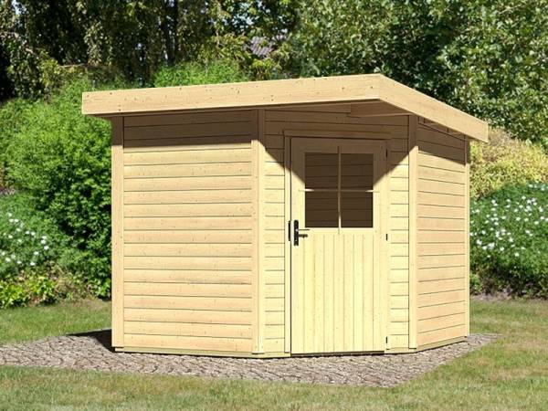 Karibu Woodfeeling Gartenhaus Neuruppin 2 natur 28 mm Karibu Woodfeeling Gartenhaus Neuruppin 2 natur 28 mm