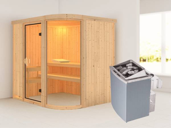 Parima 2 - Karibu Sauna inkl. 9-kW-Ofen