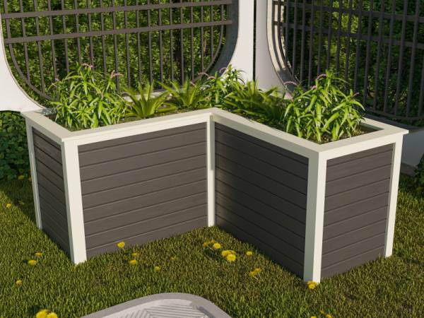 Karibu Hochbeet L Form terragrau 19 mm