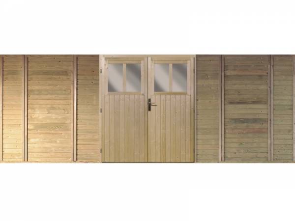 Karibu Frontwand mit Doppeltür für Doppelcarport Karibu Frontwand mit Doppeltür für Doppelcarport