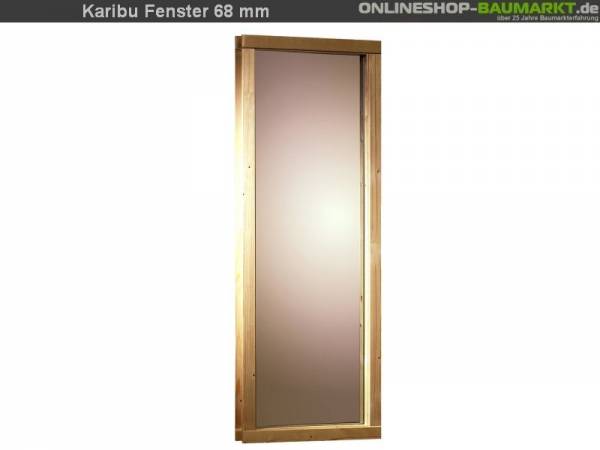 Karibu Fenster für 68 mm Sauna bronziert Iso-Glas Karibu Fenster für 68 mm Sauna bronziert Iso-Glas