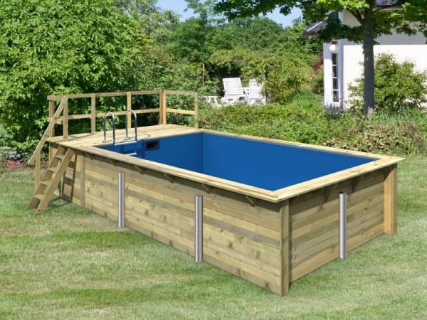 Karibu Rechteck Pool Größe 3 inkl. Terrrasse 3,5 m Karibu Rechteck Pool Größe 3 inkl. Terrrasse 3,5 m