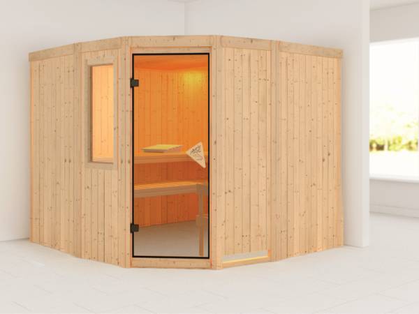 Simara 3 - Karibu Sauna ohne Ofen - mit Fenster - Simara 3 - Karibu Sauna ohne Ofen - mit Fenster -