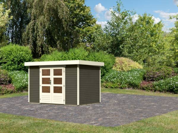 Karibu Gartenhaus Malta 4 terragrau 19 mm Karibu Gartenhaus Malta 4 terragrau 19 mm