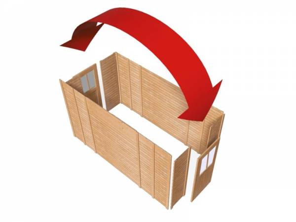 Karibu Geräteraum 2 mit Einzeltür f. Einzelcarport Karibu Geräteraum 2 mit Einzeltür f. Einzelcarport