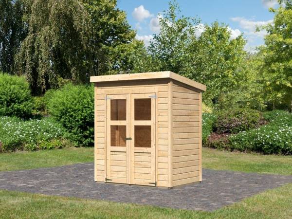 Karibu Gerätehaus Merseburg 2 natur 14 mm Karibu Gerätehaus Merseburg 2 natur 14 mm