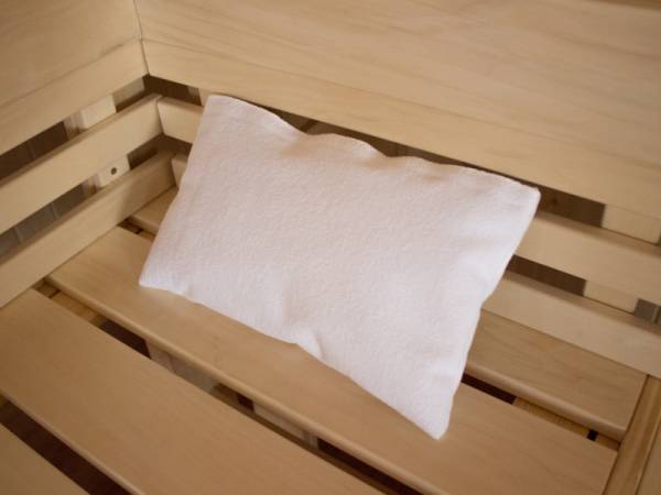 Karibu Sauna Nackenkissen, hitzebeständing mit Frottee-Bezug Karibu Sauna Nackenkissen, hitzebeständing mit Frottee-Bezug