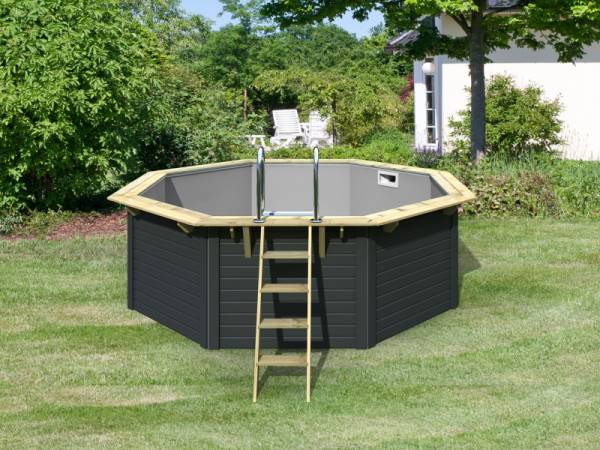 Karibu Pool Modell 1 X anthrazit - Folie Grau Karibu Pool Modell 1 X anthrazit - Folie Grau