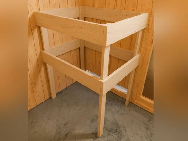 Cilja - Karibu Sauna Plug &amp; Play ohne Ofen - ohne Dachkranz - Moderne Saunatür