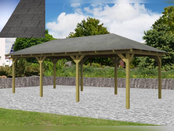 Karibu 4-Eck Aktions Pavillon Arcazia 2 inkl. H-Pfostenanker und Schindeln Karibu 4-Eck Aktions Pavillon Arcazia 2 inkl. H-Pfostenanker und Schindeln