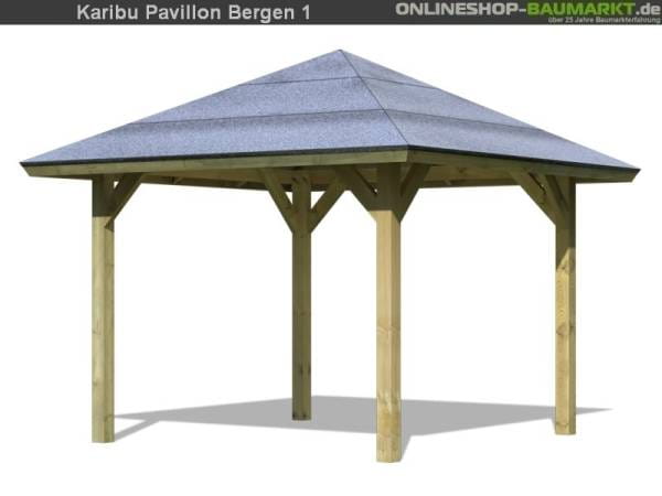Karibu 4-Eck Pavillon Classic Bergen 1 kdi