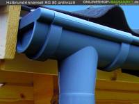 Dachrinnen Set RG 80 anthrazit 400x250 cm 8-Eck-Da