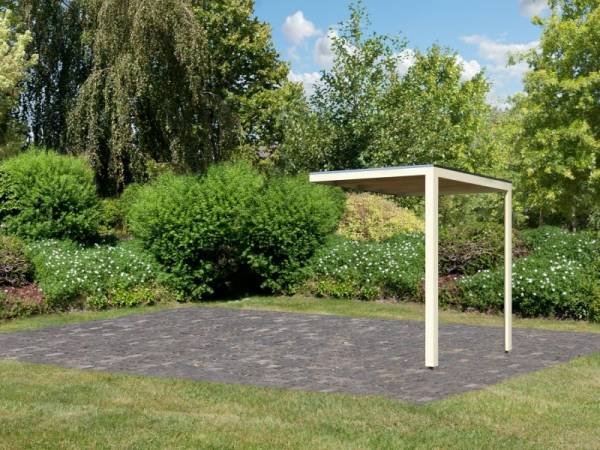Karibu Anbaudach für Cuben/ Hygge, elfenbeinweiß Karibu Anbaudach für Cuben/ Hygge, elfenbeinweiß