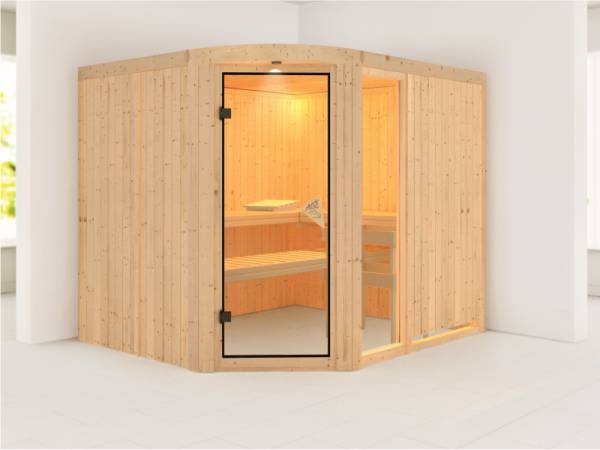 Lakura - Karibu Sauna ohne Ofen - mit Rundbogen -