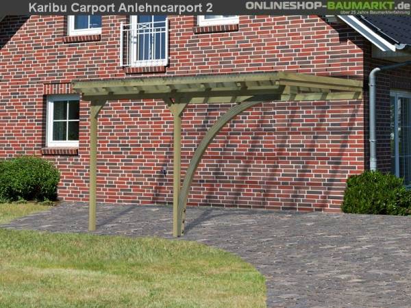Karibu Anlehncarport ECO 2 mit 1 Einfahrtsbogen kdi Karibu Anlehncarport ECO 2 mit 1 Einfahrtsbogen kdi
