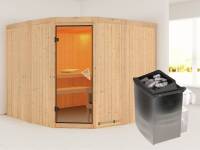 Simara 3 - Karibu Sauna inkl. 9-kW-Ofen - ohne Fenster -
