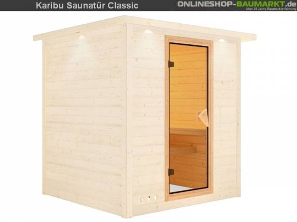Karibu Saunatür Classic bronziert für 38 / 40 mm Wandstärke Karibu Saunatür Classic bronziert für 38 / 40 mm Wandstärke