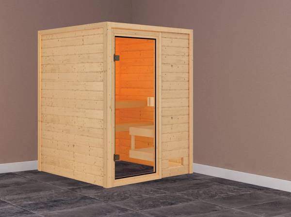 Karibu Woodfeeling Sauna Sandra ohne Dachkranz 38 mm Karibu Woodfeeling Sauna Sandra ohne Dachkranz 38 mm