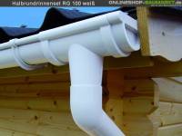 Dachrinnen Set RG 100 weiß 500 x 600 cm Walmdach