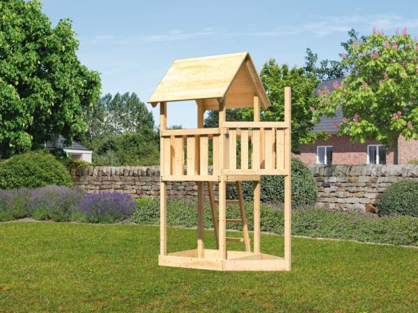Akubi Spielturm Lotti Satteldach + Schiffsanbau oben Akubi Spielturm Lotti Satteldach + Schiffsanbau oben