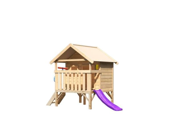 Akubi Spielhaus Mini Sparset mit violetter Rutsche