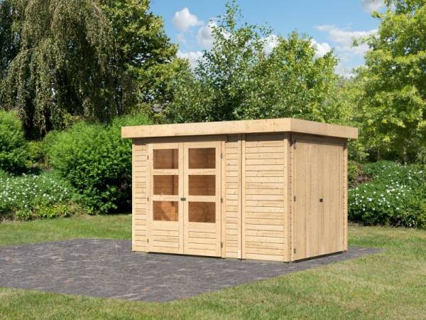 Karibu Woodfeeling Gartenhaus Retola 2 inkl. Anbauschrank Karibu Woodfeeling Gartenhaus Retola 2 inkl. Anbauschrank