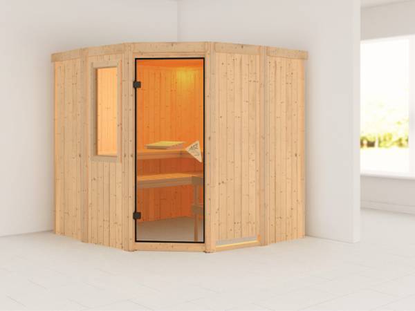 Simara 1 - Karibu Sauna ohne Ofen - mit Fenster - Simara 1 - Karibu Sauna ohne Ofen - mit Fenster -