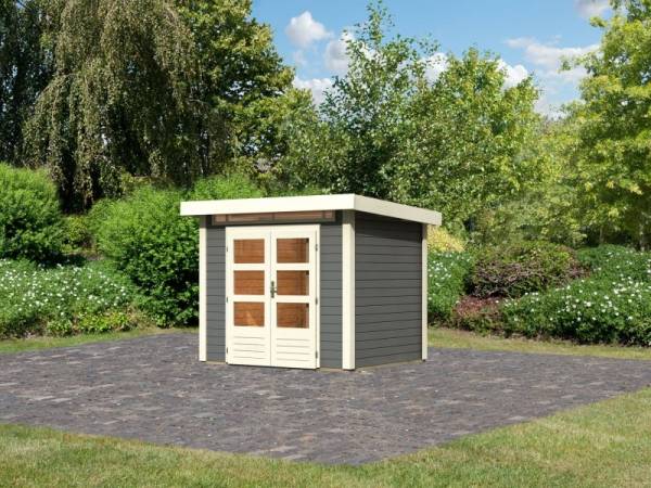 Karibu Woodfeeling Gartenhaus Kandern 2 terragrau Karibu Woodfeeling Gartenhaus Kandern 2 terragrau