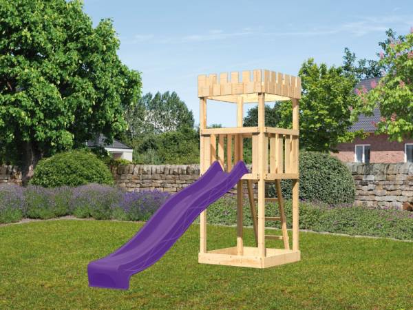 Akubi Ritterburg Löwenherz + Rutsche violett