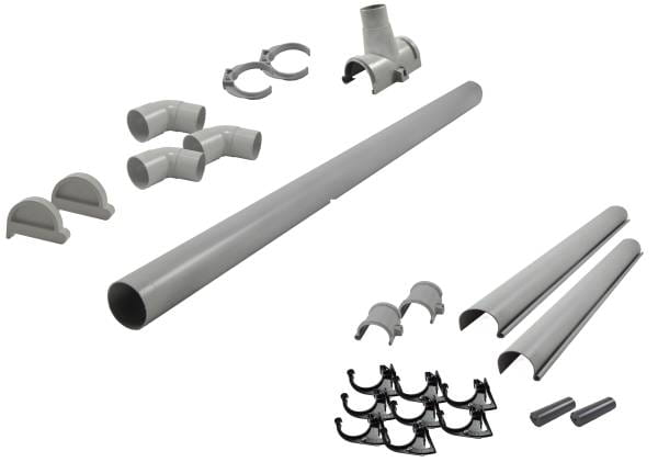 Karibu graue PVC-Dachrinne für Flachdach bis 500 cm Karibu graue PVC-Dachrinne für Flachdach bis 500 cm
