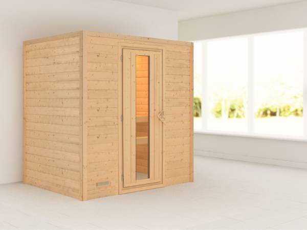 Ronja - Karibu Sauna Plug & Play ohne Ofen - ohne Dachkranz - Energiespartür Ronja - Karibu Sauna Plug & Play ohne Ofen - ohne Dachkranz - Energiespartür